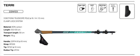 Nordic walking pole KV+ Terri 3 Piece